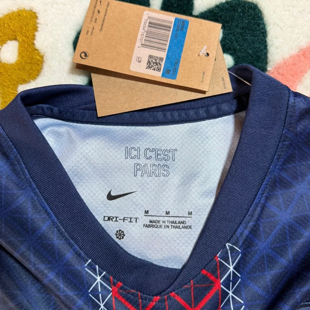 Nike Paris Saint-Germain PSG 2023/24 Home Jersey Navy Blue Mens Size M NWT